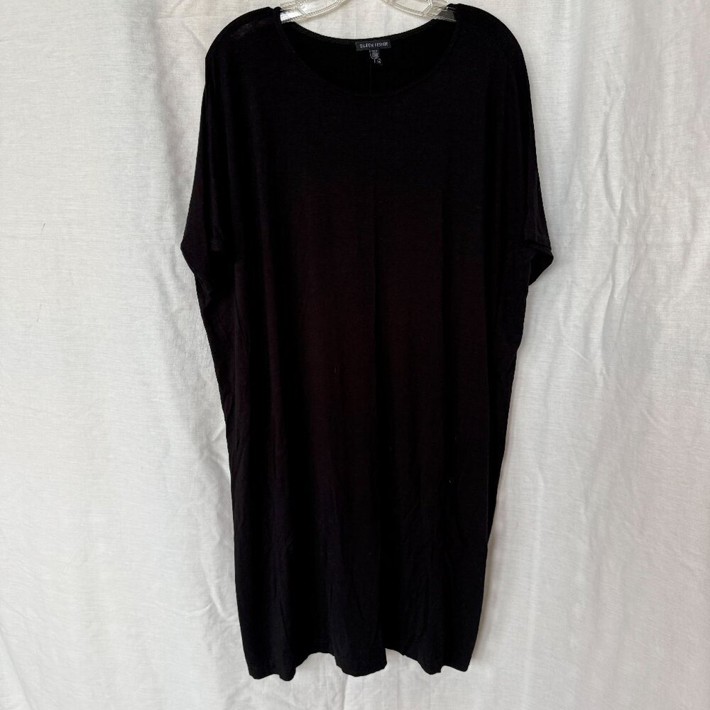 Eileen Fisher Black Jersey Tee Dress